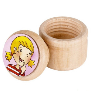 Dřevěná krabička na první zoubky - Holka červená (Goki)