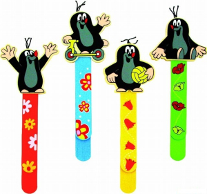 Knižní záložky - Dřevěné s Krtkem, Set 4ks (Bino)