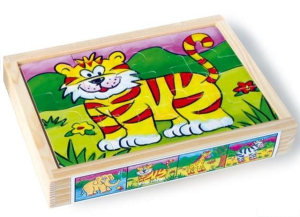 Puzzle dřevěné - V krabičce, Safari, 48ks (Legler)