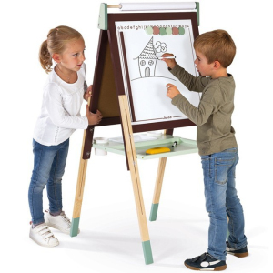 Kreslící tabule - Výškově nastavitelná hnědá, 91 až 126cm (Janod)