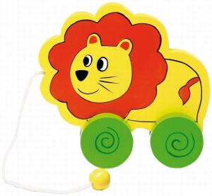 Tahací hračka - Lev se zelenými koly (Legler)