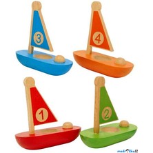 Drobné hračky - Plachetnice s čísly, 4ks (Legler)