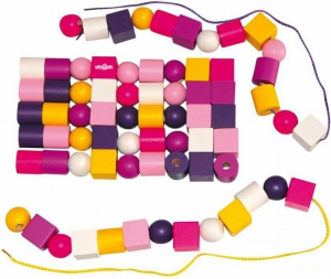 Navlékací perle - Maxikorále Trendy, 78ks (Woody)