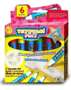 Malování na tělo - Tetovací fixy, 6ks