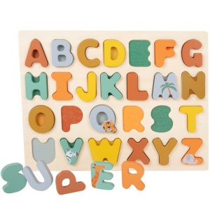 Puzzle výukové - Abeceda na desce Safar (Small foot)