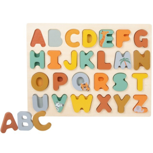 Puzzle výukové - Abeceda na desce Safar (Small foot)
