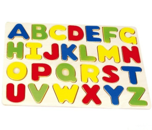 Puzzle výukové - Abeceda na desce, menší (Woto)