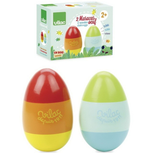 Hudba - Chrastící vajíčka, barevné, 2ks (Vilac)