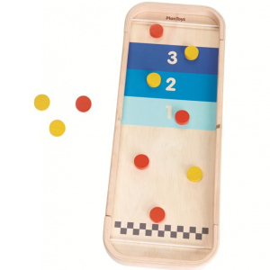 Stolní hra - Shuffleboard dřevěná (PlanToys)