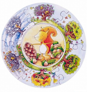 Puzzle výukové - Roční období, 7ks (Goki)