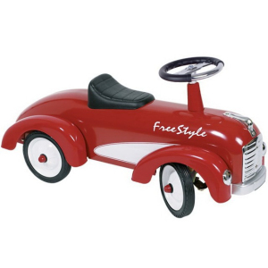 Odrážedlo kovové - Historické auto, červené free style (Goki)