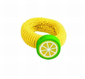 Dřevěná bižuterie - Vlasová gumička, Citrónek (Detoa)