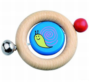 Chrastítko - Kroužek se šnekem a rolničkou (Detoa)