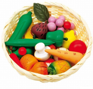 Dekorace prodejny - Koš ovoce a zelenina (Legler)