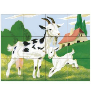 Kostky obrázkové 12ks - Domácí zvířátka retro (Dino)