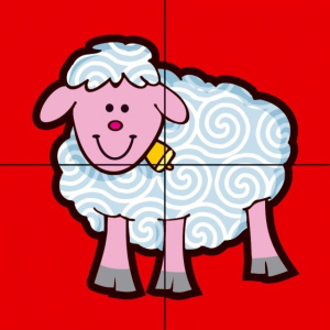 Kostky obrázkové 4ks - Moje první zvířátka (Teddies)