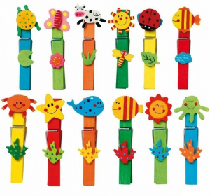 Kolíčky - Velká barevná sada, Rainbow, 24ks (Legler)