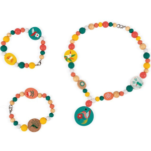 Navlékací perle - Korálky v dóze, Birdy Humming Birds 220ks (Janod)