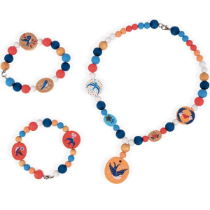 Navlékací perle - Korálky v dóze, Birdy Swallows 220ks (Janod)