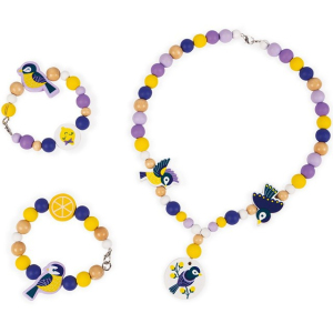 Navlékací perle - Korálky v dóze, Birdy Chickadee 220ks (Janod)