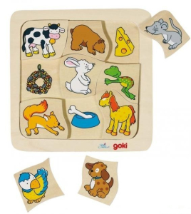 Puzzle výukové - Potrava zvířátek (Goki)