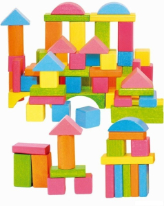 Kostky - Barevné v kyblíku, Pastelové, 75ks (Woody)