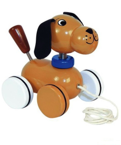 Tahací hračka - Pejsek na kolečkách (Woody)