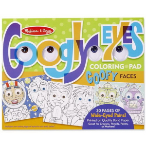 Omalovánky - Velké 30ks, Tváře s hýbacíma očima (M&D)