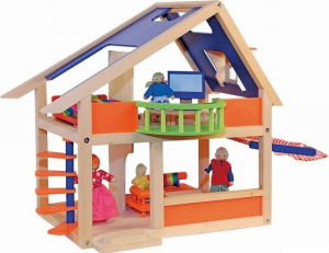 Domeček pro panenky - Moderní s markýzou (Woody)