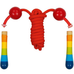 Švihadlo - Dřevěná rukojeť DUHA 200cm (Goki)