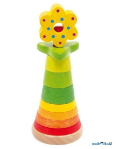 Skládačka s kroužky - Věž s květinou (Legler)