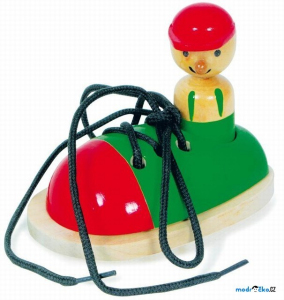 Šněrování - Šněrovací botička s panáčkem (Legler)