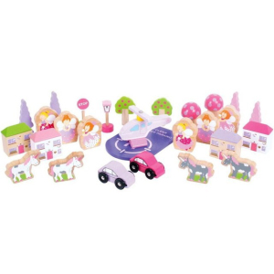 Vláčkodráha tématický set - Pro princezny, 28ks (Bigjigs)