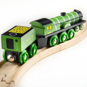 Vláčkodráha vláčky - Lokomotiva replika Flying Scotsman + 3 koleje (Bigjigs)