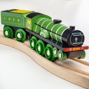 Vláčkodráha vláčky - Lokomotiva replika Flying Scotsman + 3 koleje (Bigjigs)