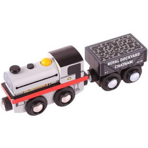 Vláčkodráha vláčky - Lokomotiva replika Peckett + 2 koleje (Bigjigs)