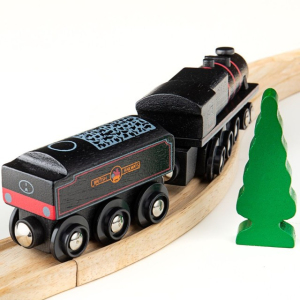 Vláčkodráha vláčky - Lokomotiva replika Black 5 engine + 3 koleje (Bigjigs)