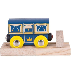 Vláčkodráha vláčky - Vagón královský + 2 koleje (Bigjigs)