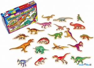 Magnetky - Dinosauři dřevěné, 20ks (Legler)