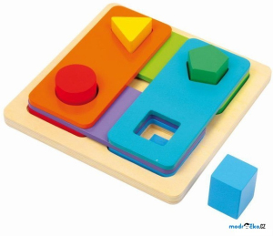 Vkládačka - Barevné destičky a kostky (Maxim)