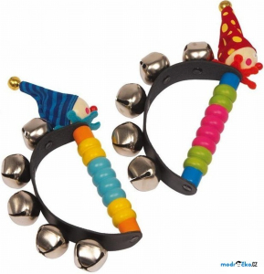 Hudba - Rolničky do ruky s klaunem, 2ks (Legler)