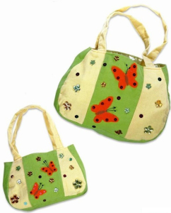 Kabelka látková - Květinová louka, sada 2 kabelek (Legler)