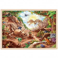 Puzzle na desce - Maxi, Dinosauří vykopávky, 192ks (Goki)