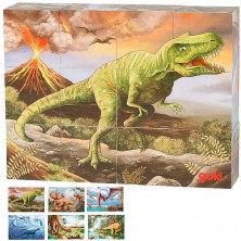 Kostky obrázkové 12ks - Dinosauři (Goki)