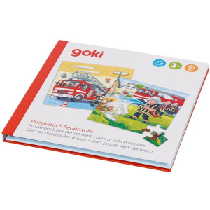 Puzzle magnetické - Kniha, Hasiči, 2 x 20ks (Goki)