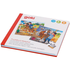 Puzzle magnetické - Kniha, Koňská stáj, 2 x 20ks (Goki)