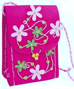 Kabelka filcová - Fialová brašna "Flora" (Legler)