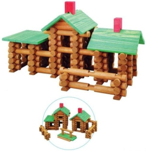 Stavebnice - Maxim srubová, 162ks