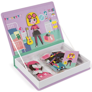 Puzzle magnetické - Kniha, Oblékání dívky (Janod)
