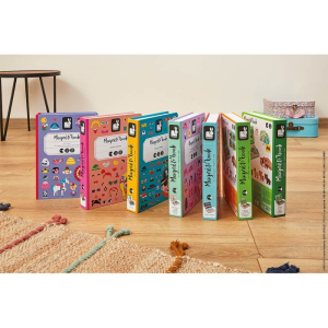 Puzzle magnetické - Kniha, Oblékání dívky (Janod)